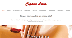 Desktop Screenshot of ciganaluna.com.br